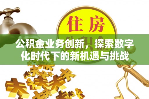 斗六公积金业务创新，探索数字化时代下的新机遇与挑战