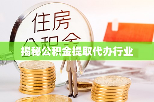 斗六揭秘公积金提取代办行业